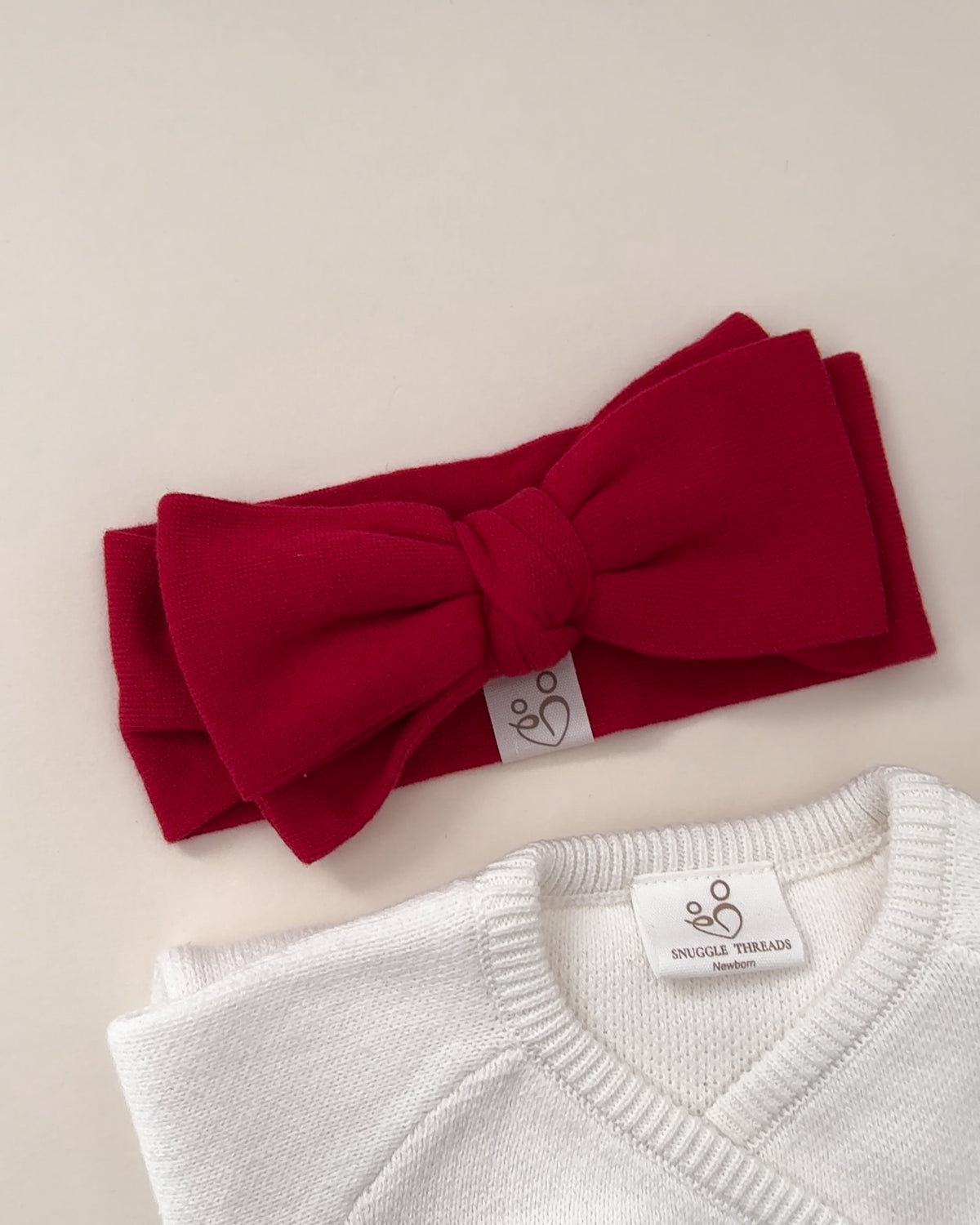 Red | Knitted Baby Headbow