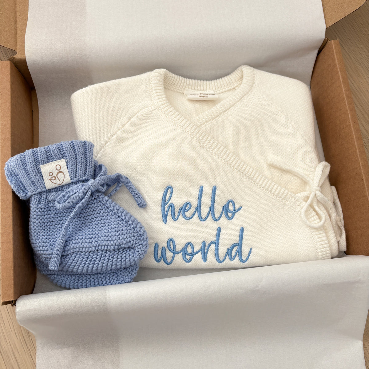 Personalised Ivory Wrap Romper & Booties Set