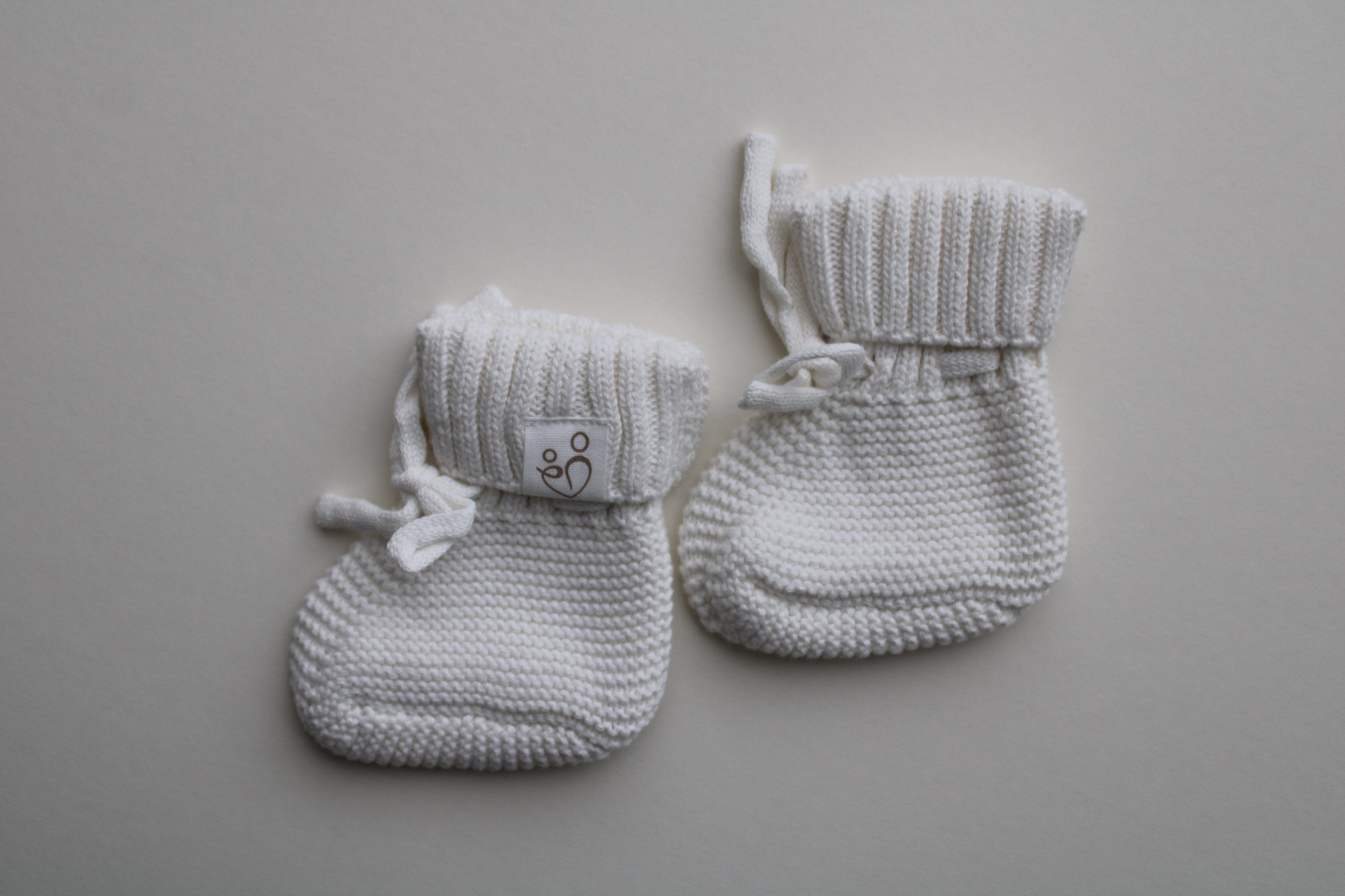 Ivory Knitted Baby Booties