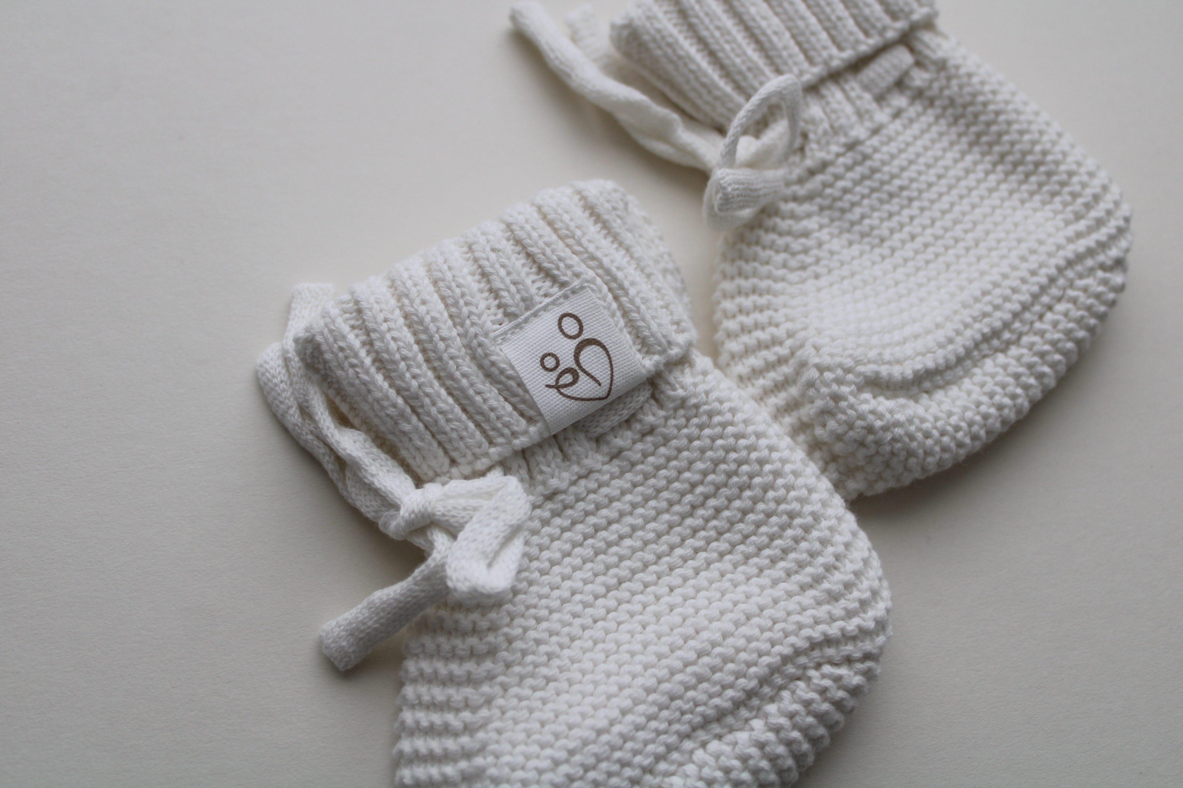 Ivory Knitted Baby Booties