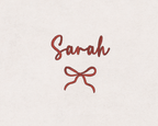 Personalised Name & Bow Christmas Baby Blanket