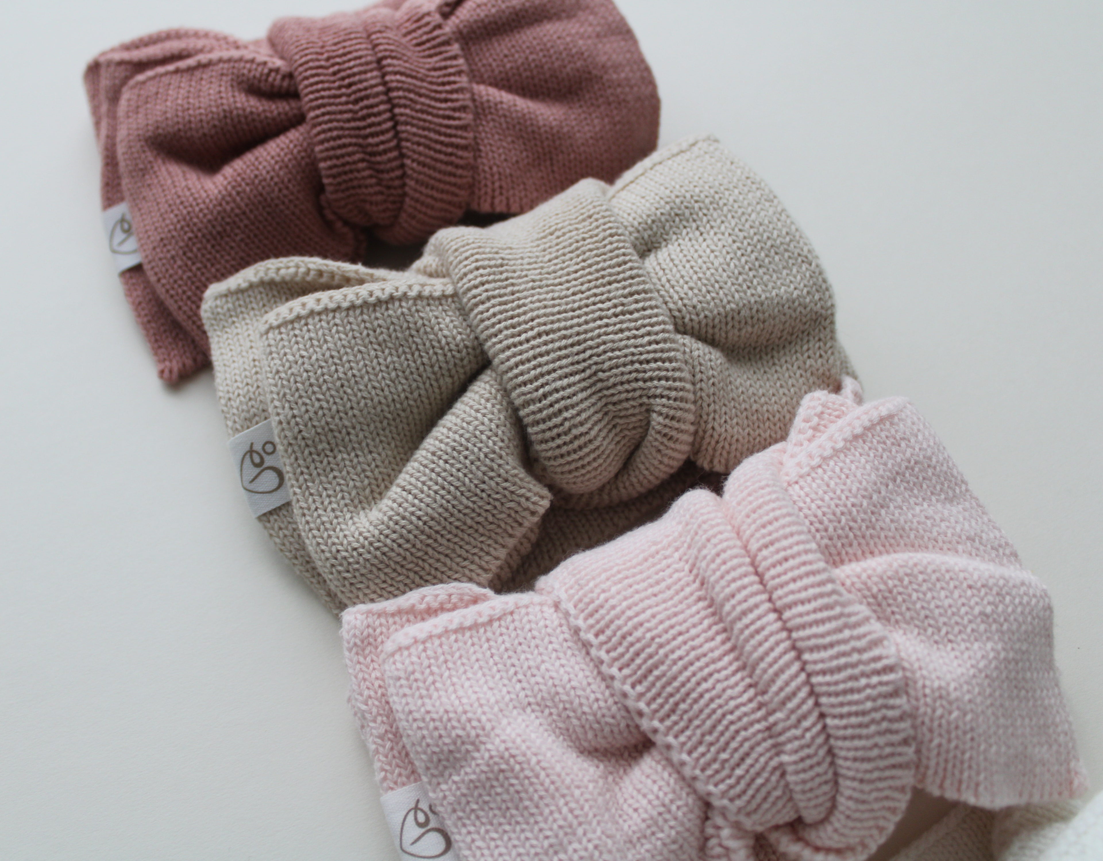 Light Pink Knitted Baby Headbow