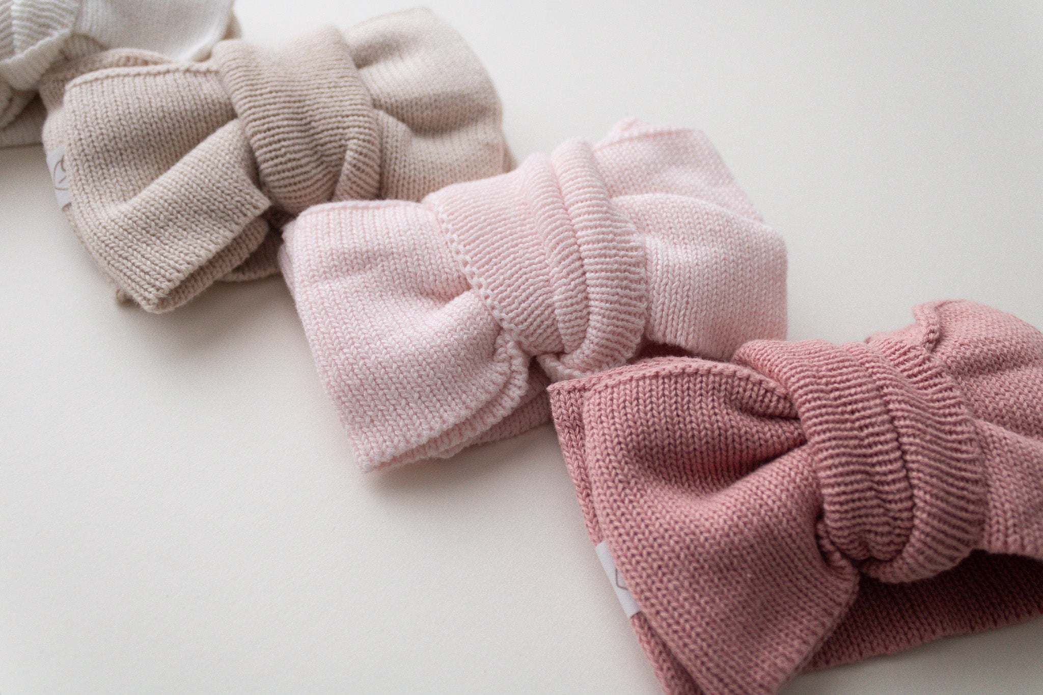 Dusty Pink Knitted Baby Headbow