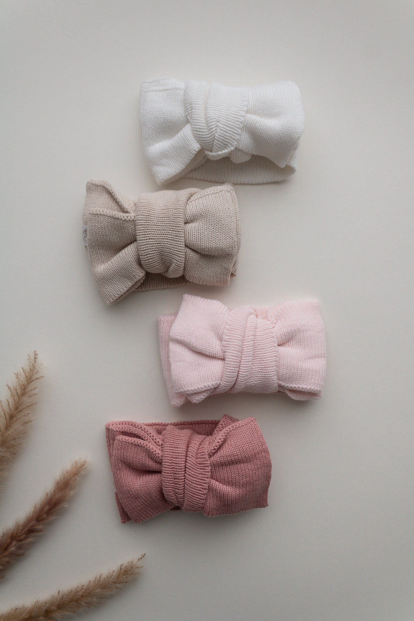 Dusty Pink Knitted Baby Headbow