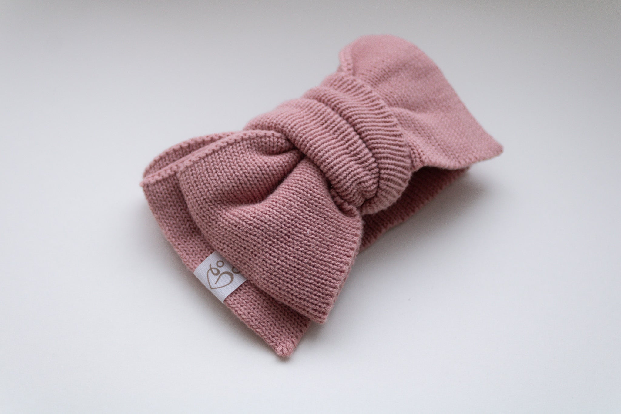 Dusty Pink Knitted Baby Headbow