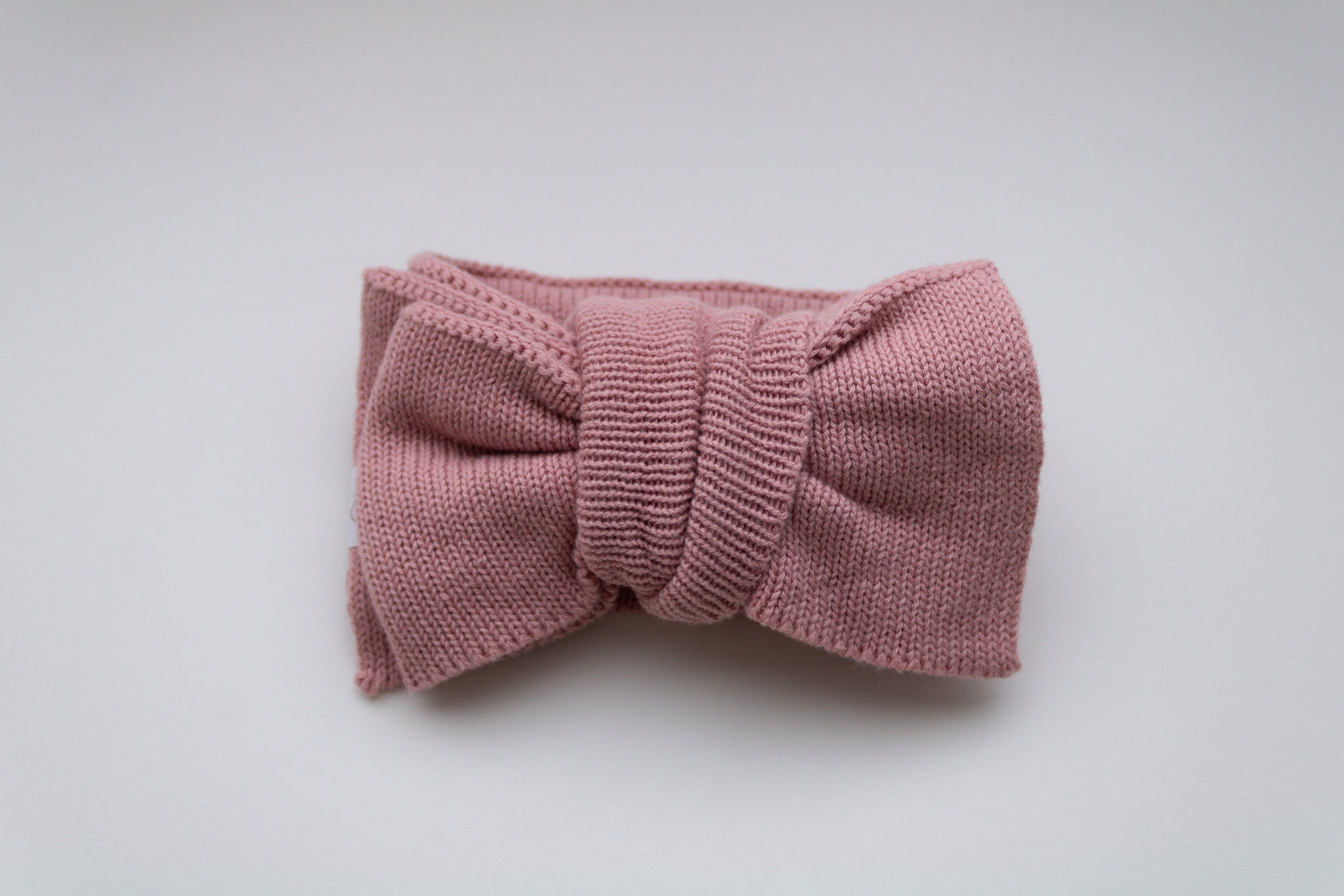 Dusty Pink Knitted Baby Headbow