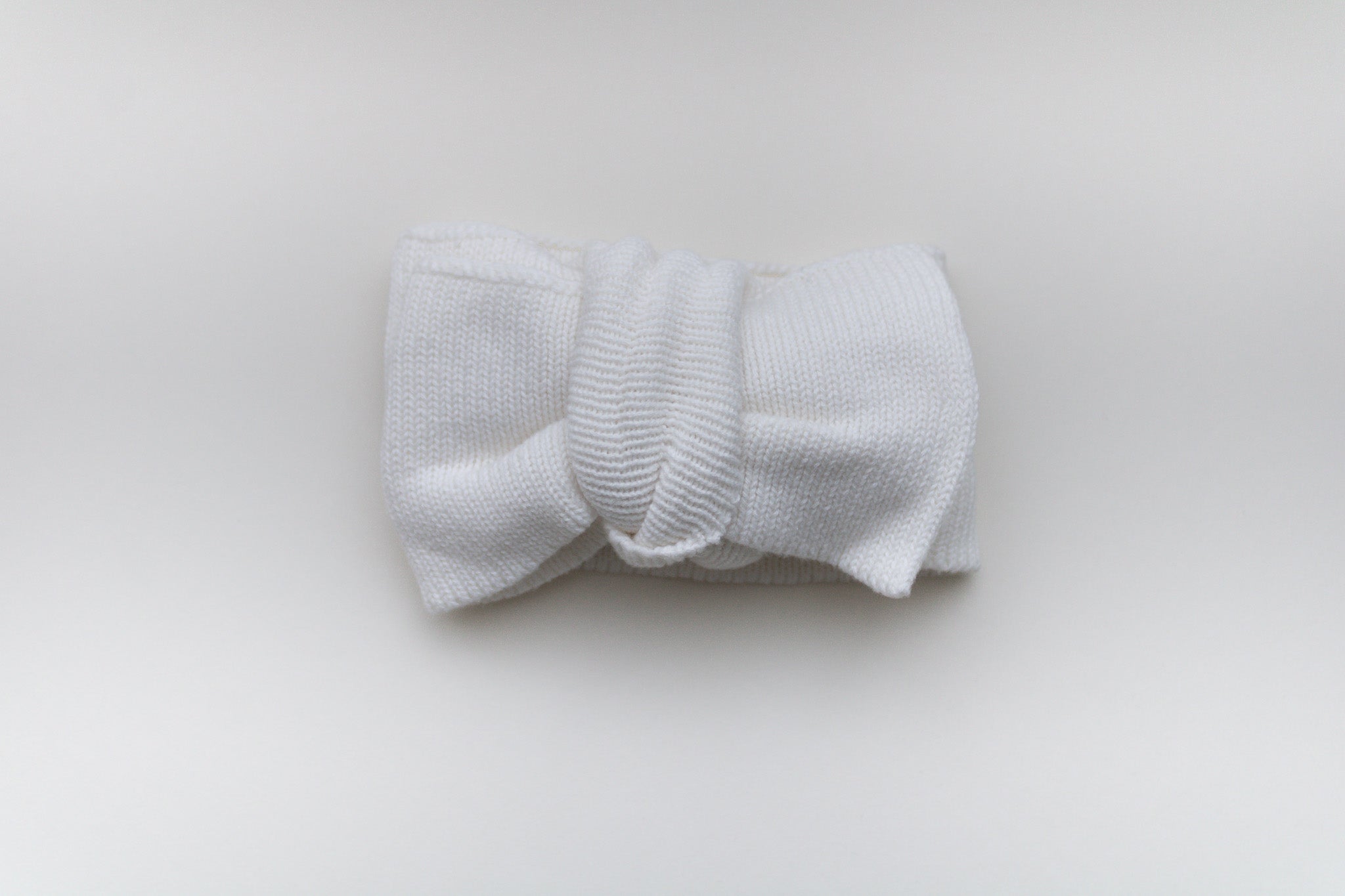 Ivory Knitted Baby Headbow