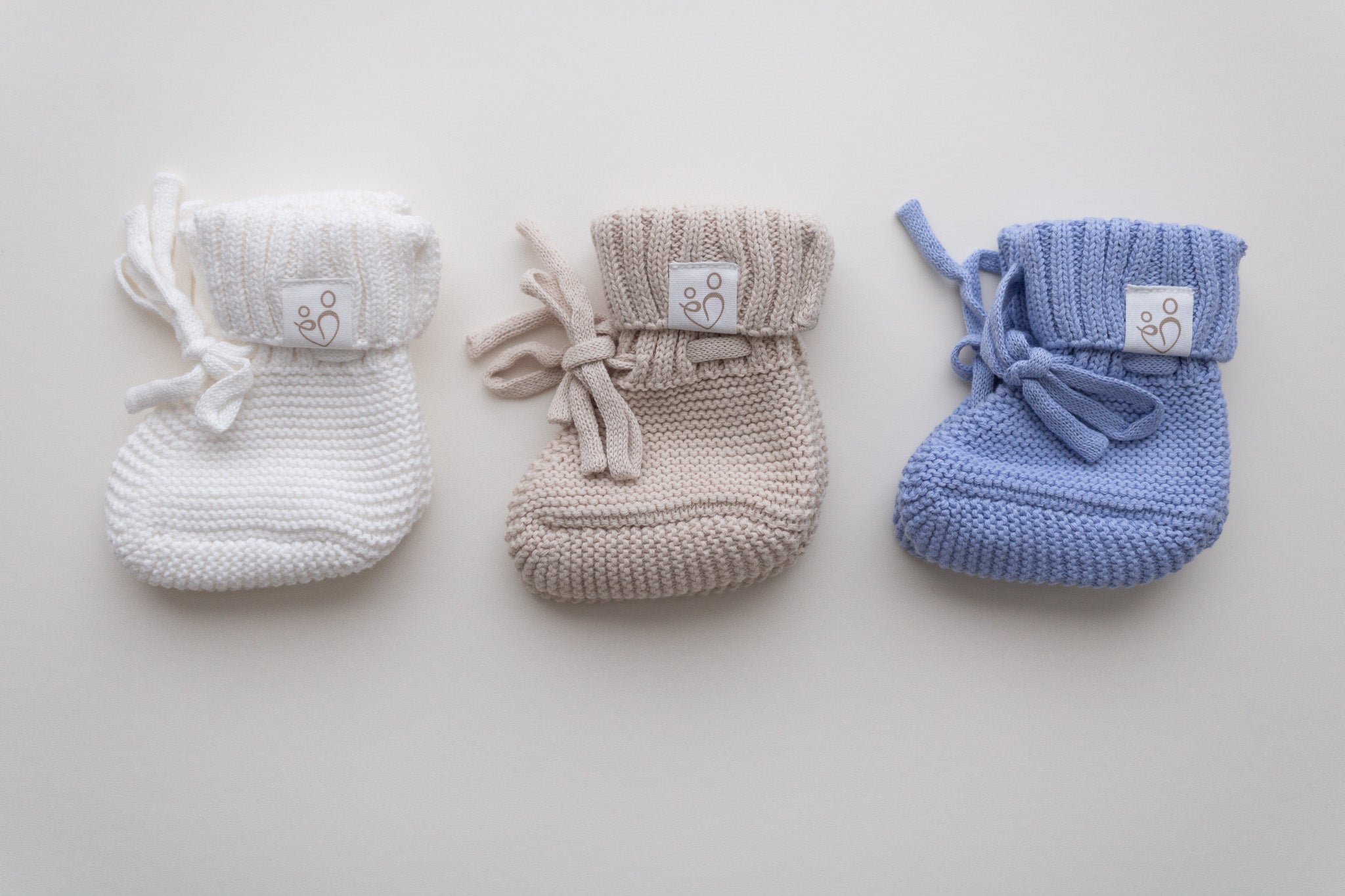 Blue Knitted Baby Booties