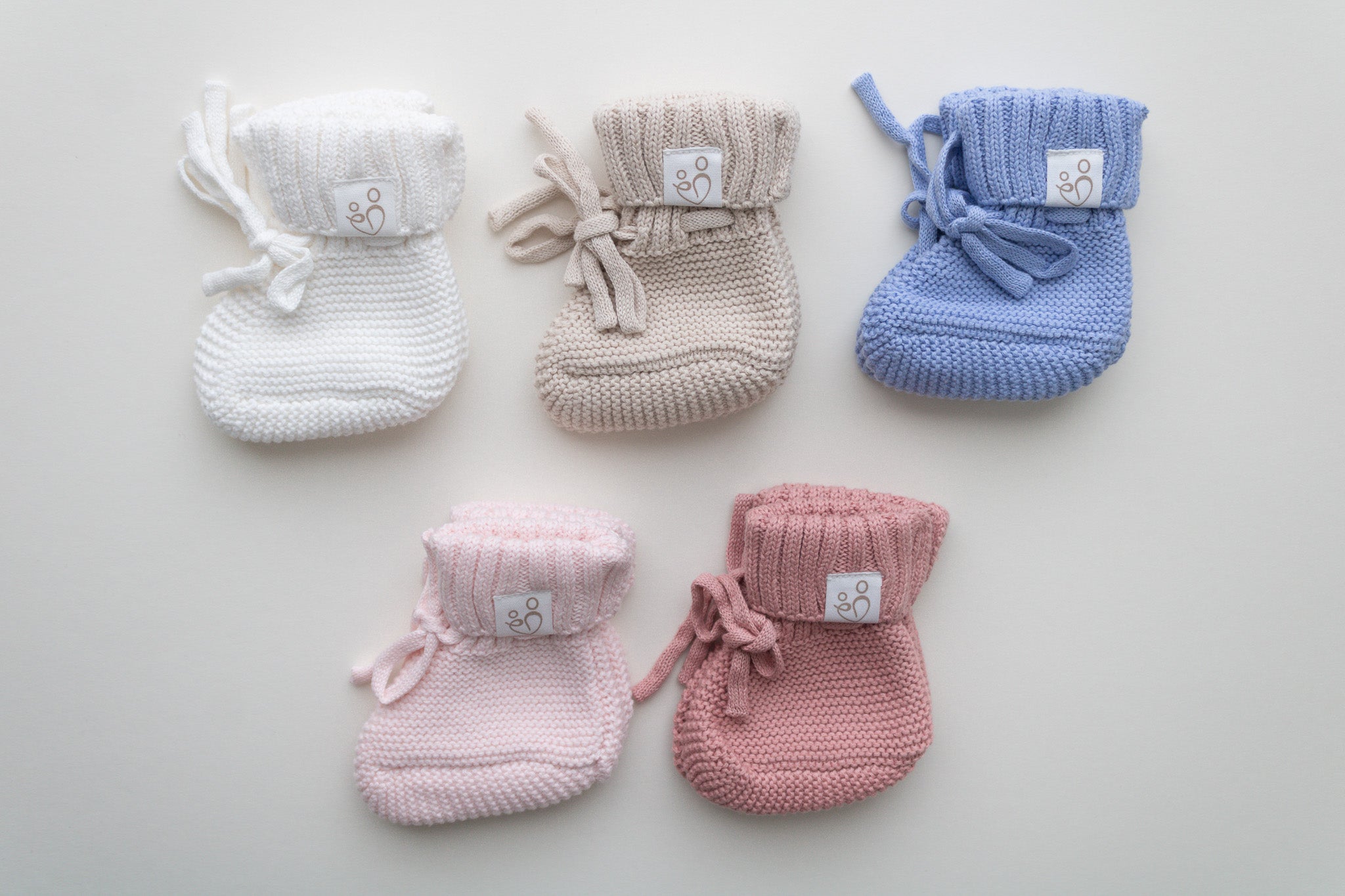 Light Pink Knitted Baby Booties