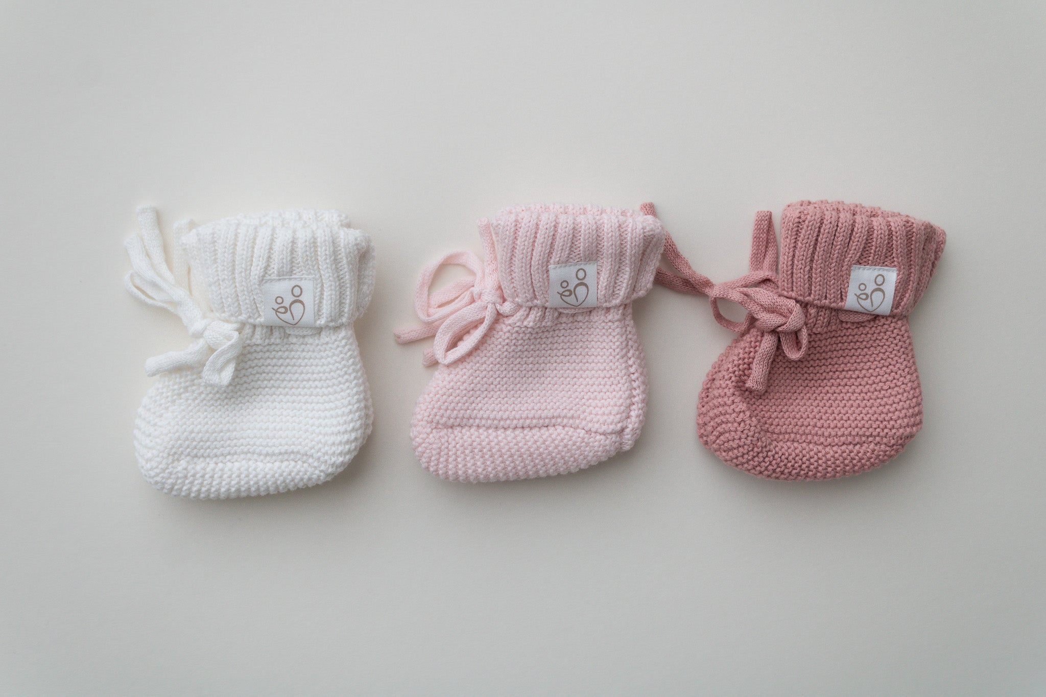 Light Pink Knitted Baby Booties