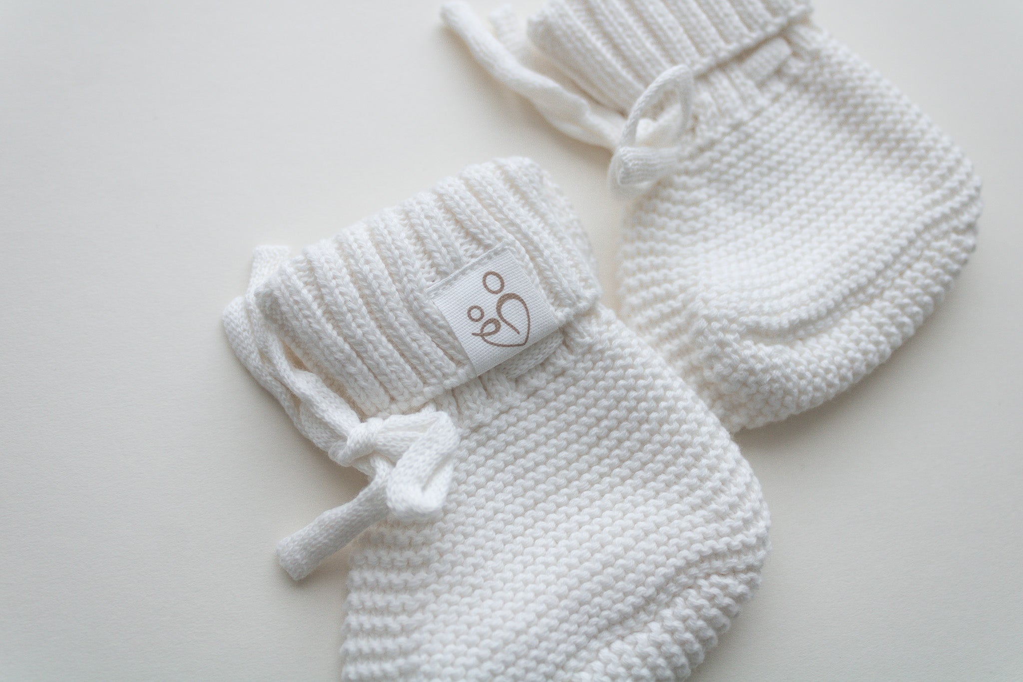 Ivory Knitted Baby Booties