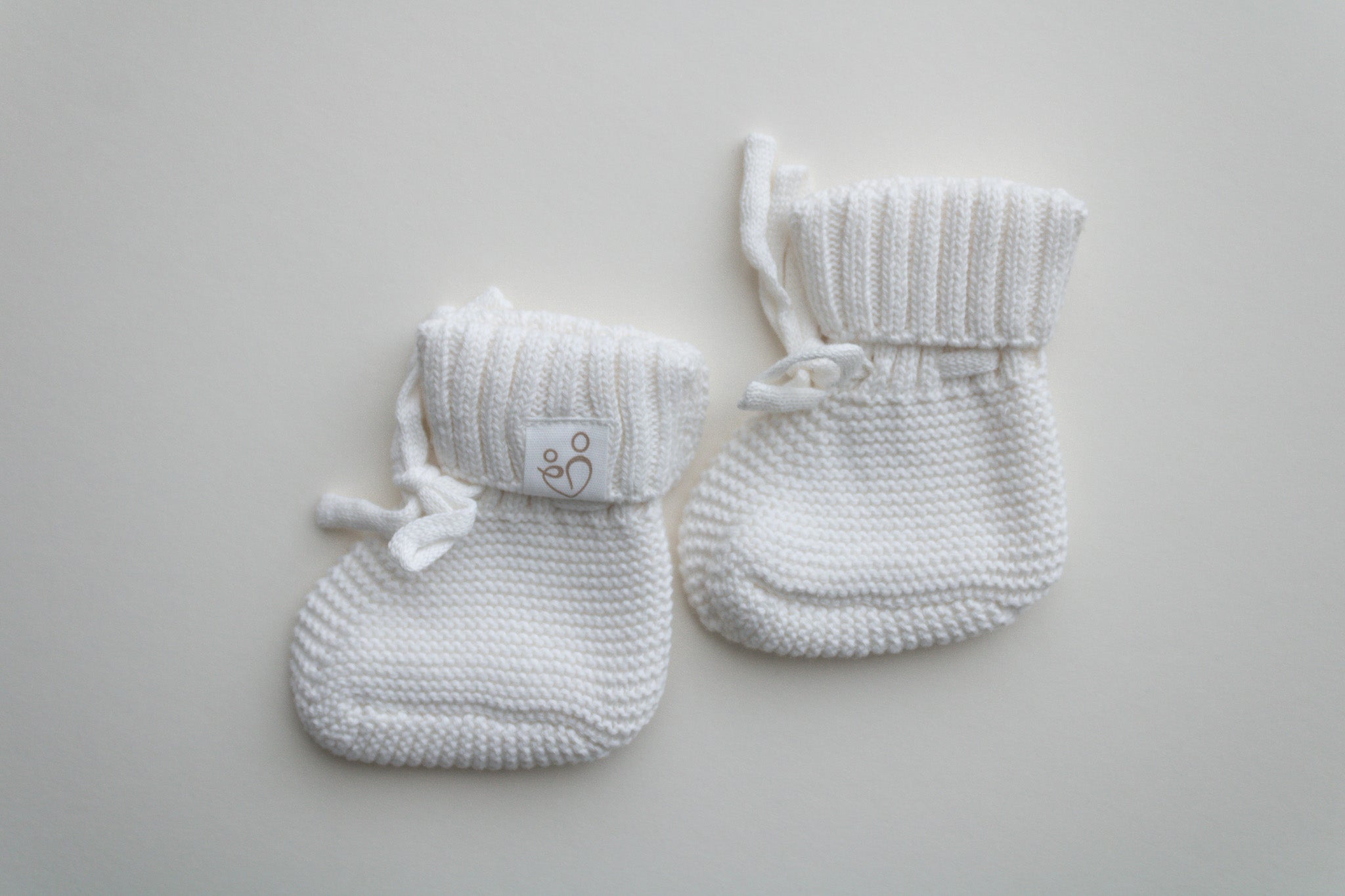 Ivory Knitted Baby Booties