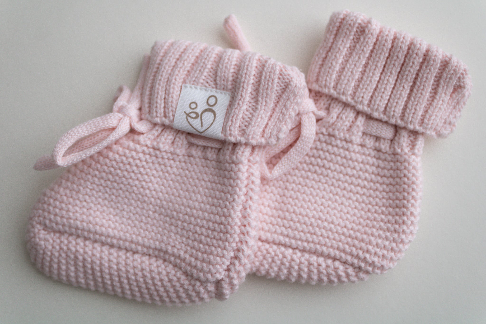 Light Pink Knitted Baby Booties