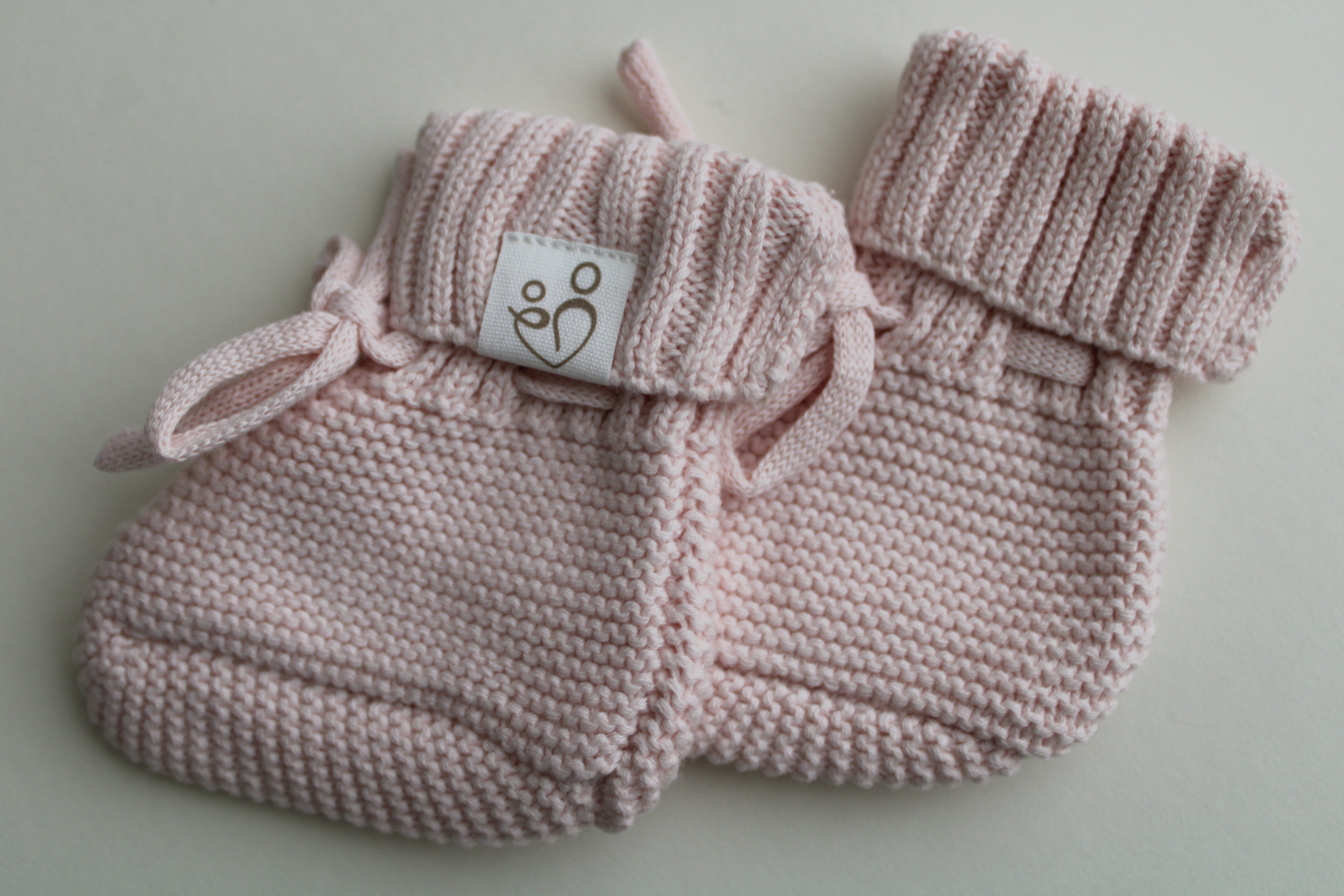 Light Pink Knitted Baby Booties