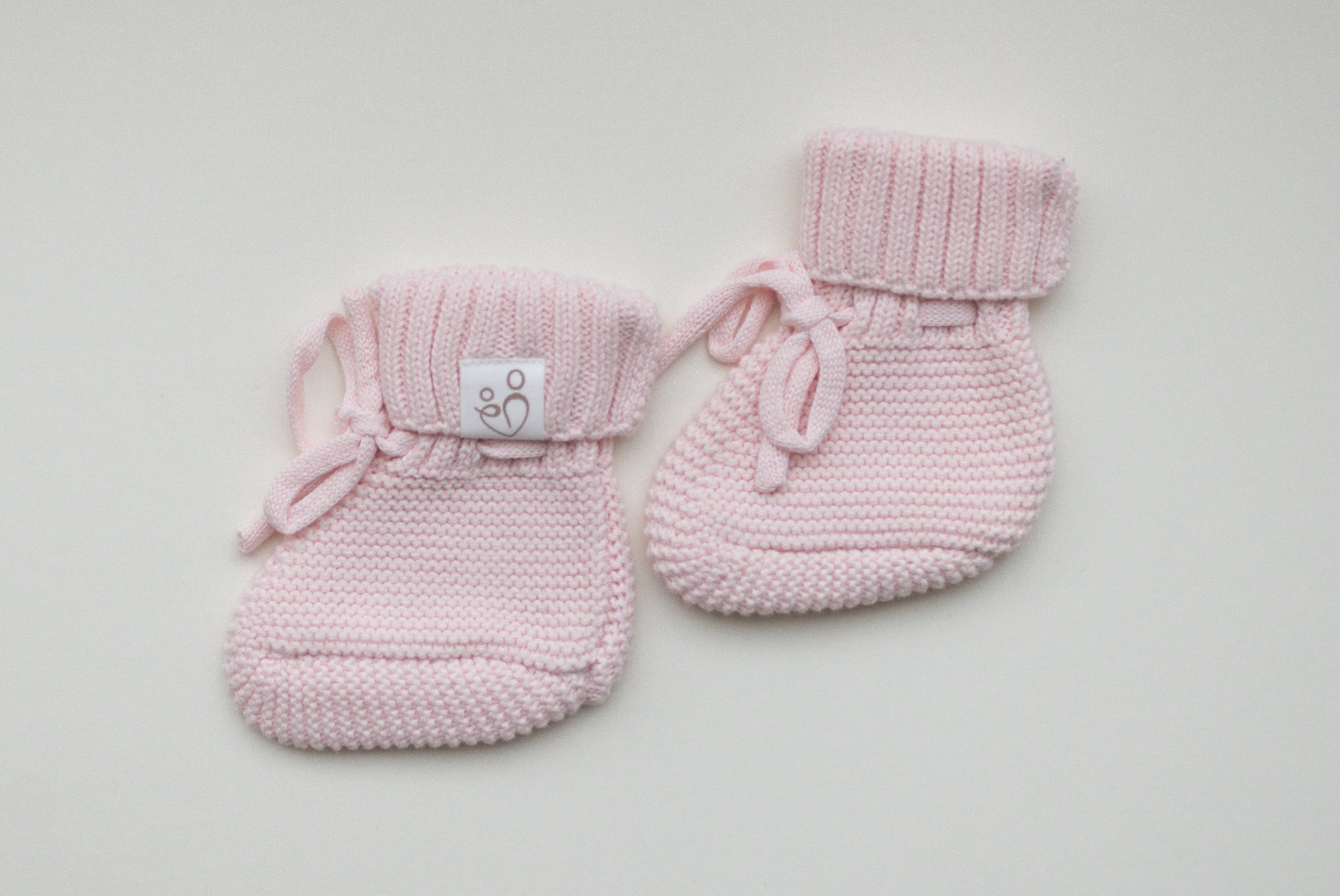 Light Pink Knitted Baby Booties