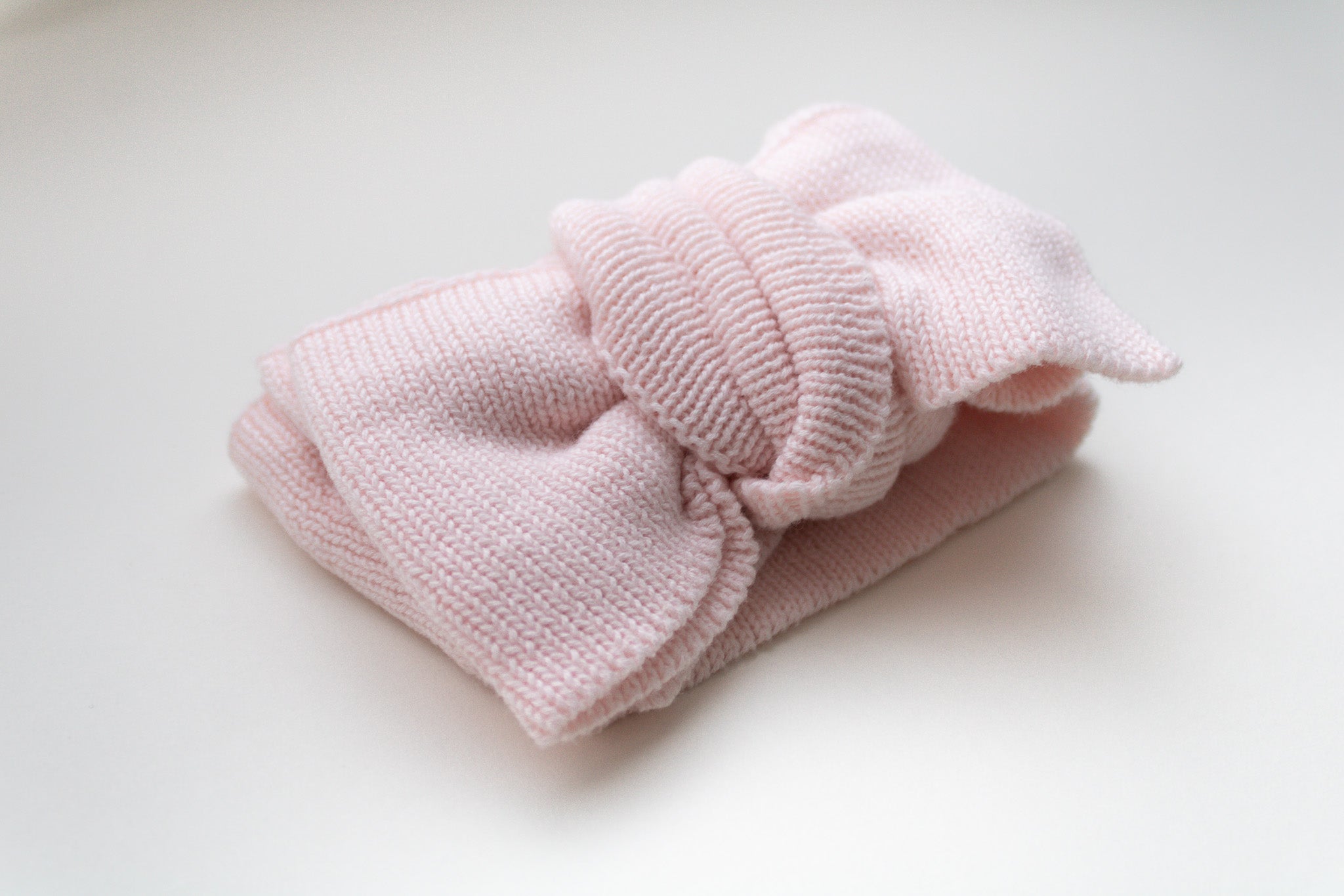 Light Pink Knitted Baby Headbow