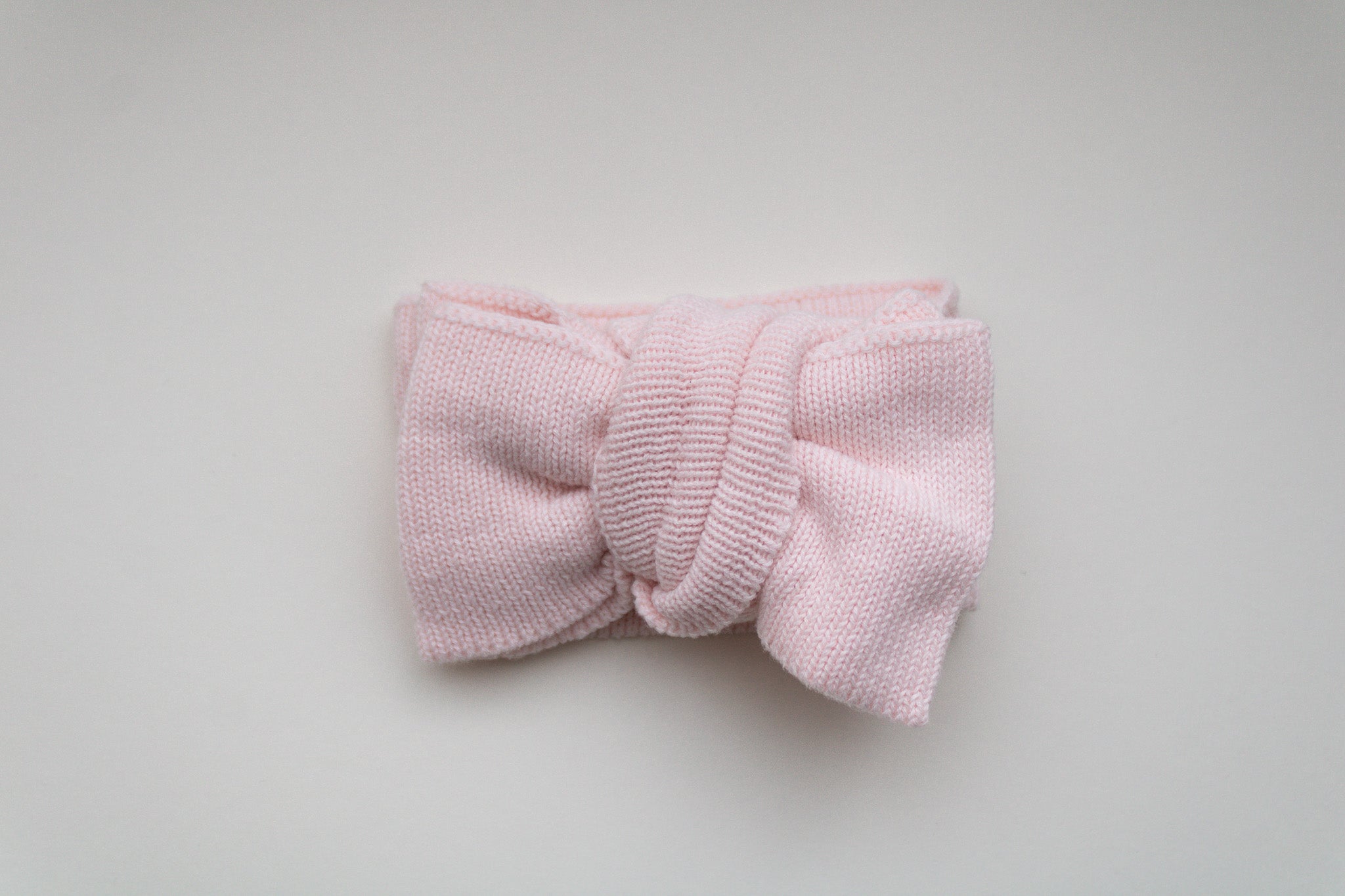 Light Pink Knitted Baby Headbow