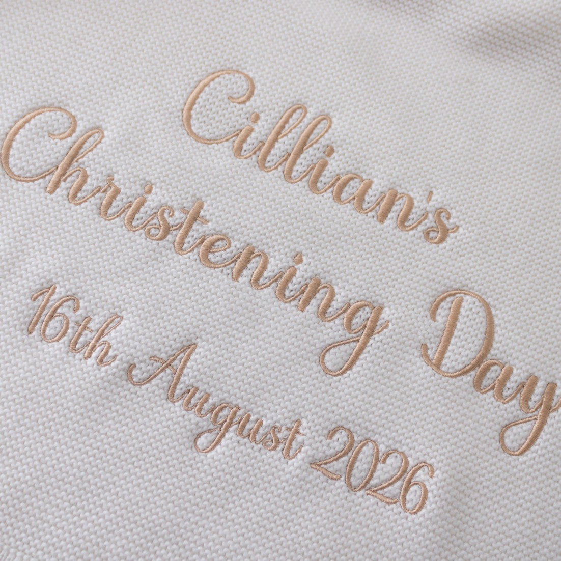 Personalised Christening Baby Blanket