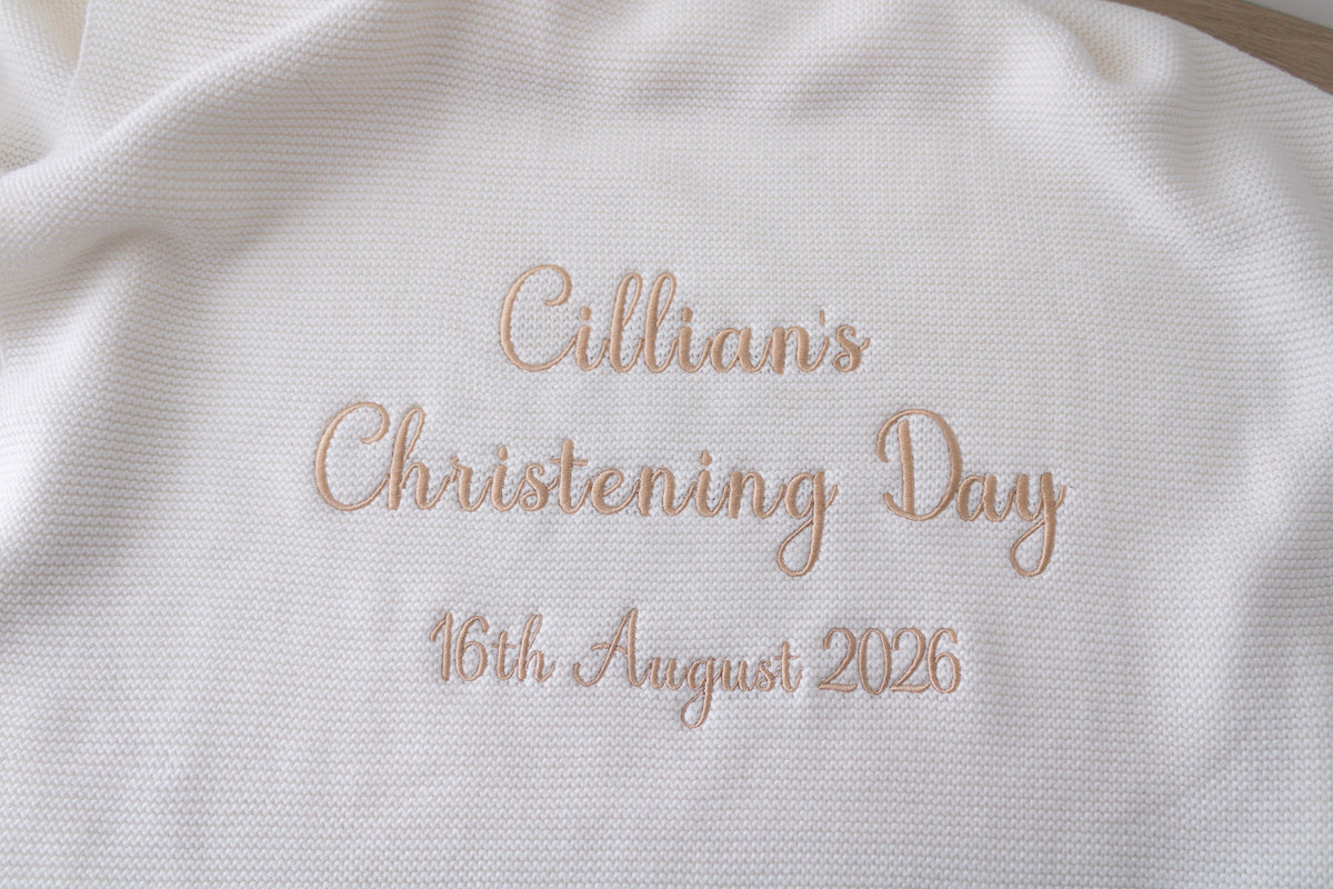 Personalised Christening Baby Blanket